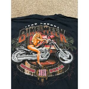 Gildan Daytona Beach 72nd Annual Bike Week 2013 Pinup Girl Men Graphic T-Shirt M